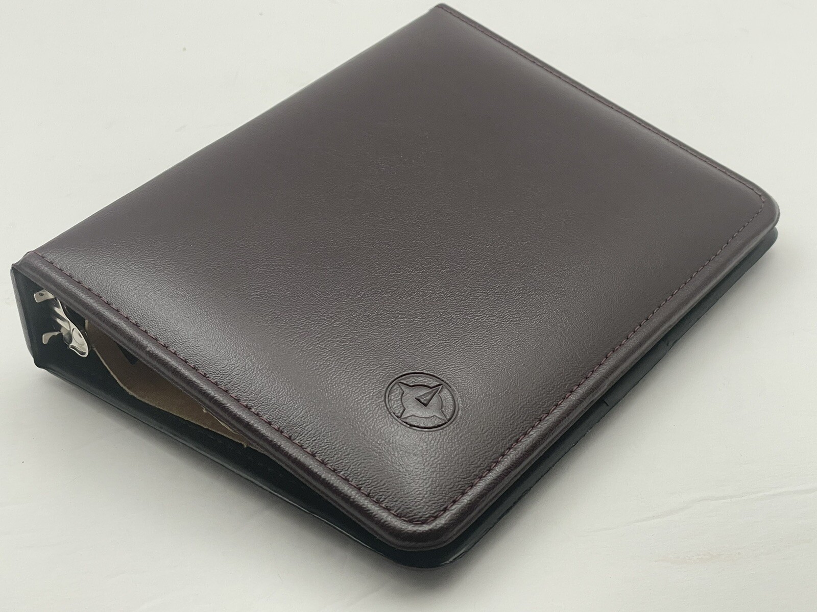 AMB Vinyl Open Burgundy Binder Planner Ring 7.5 x 5.5 inch Made in USA