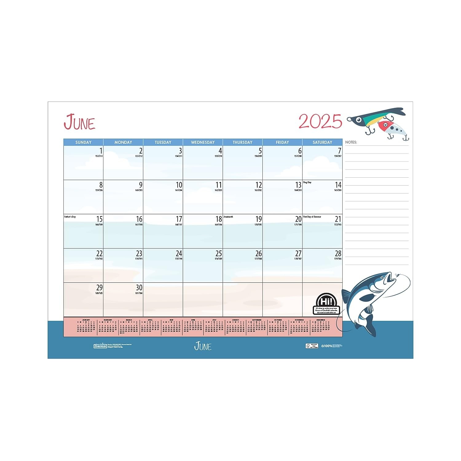 2024-2025 House of Doolittle Seasonal Holiday 22 x 17 Inches, Multicolor