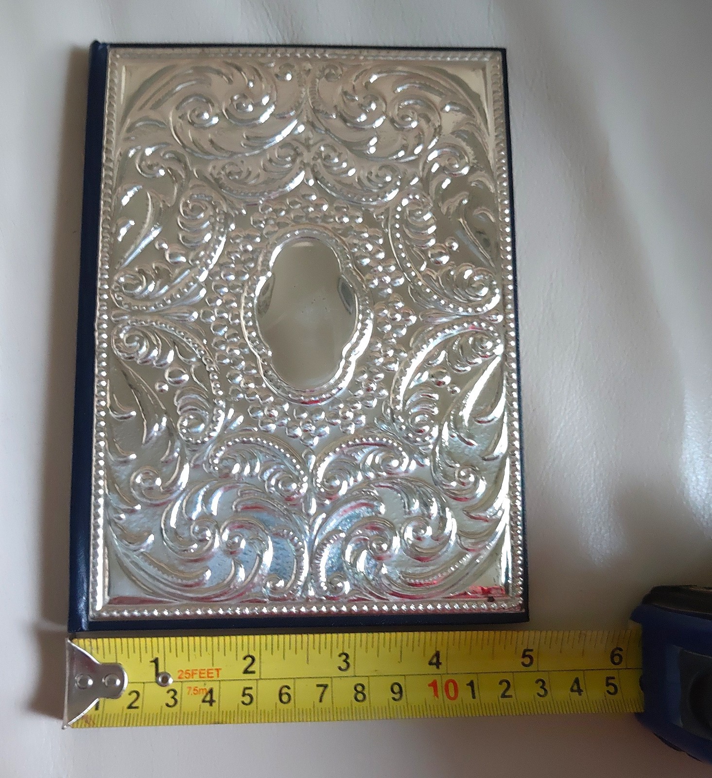 925 marked Sterling Silver Vintage Leather Phone Address Book A- Z Italy