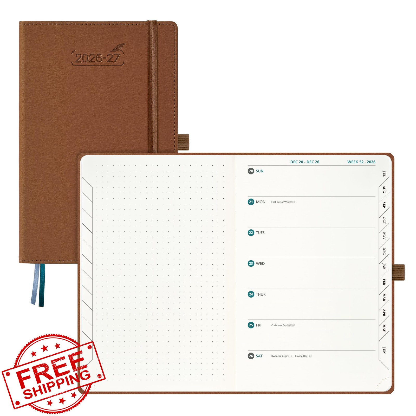 BEZEND Medium Brown Planner Jul 26-Jun 27