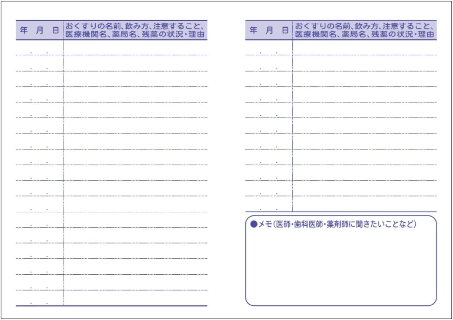 Medicine Notebook [Set of 2] rilakkuma Home Cafe/Ichigo Naichi Nichi 105✕148mm