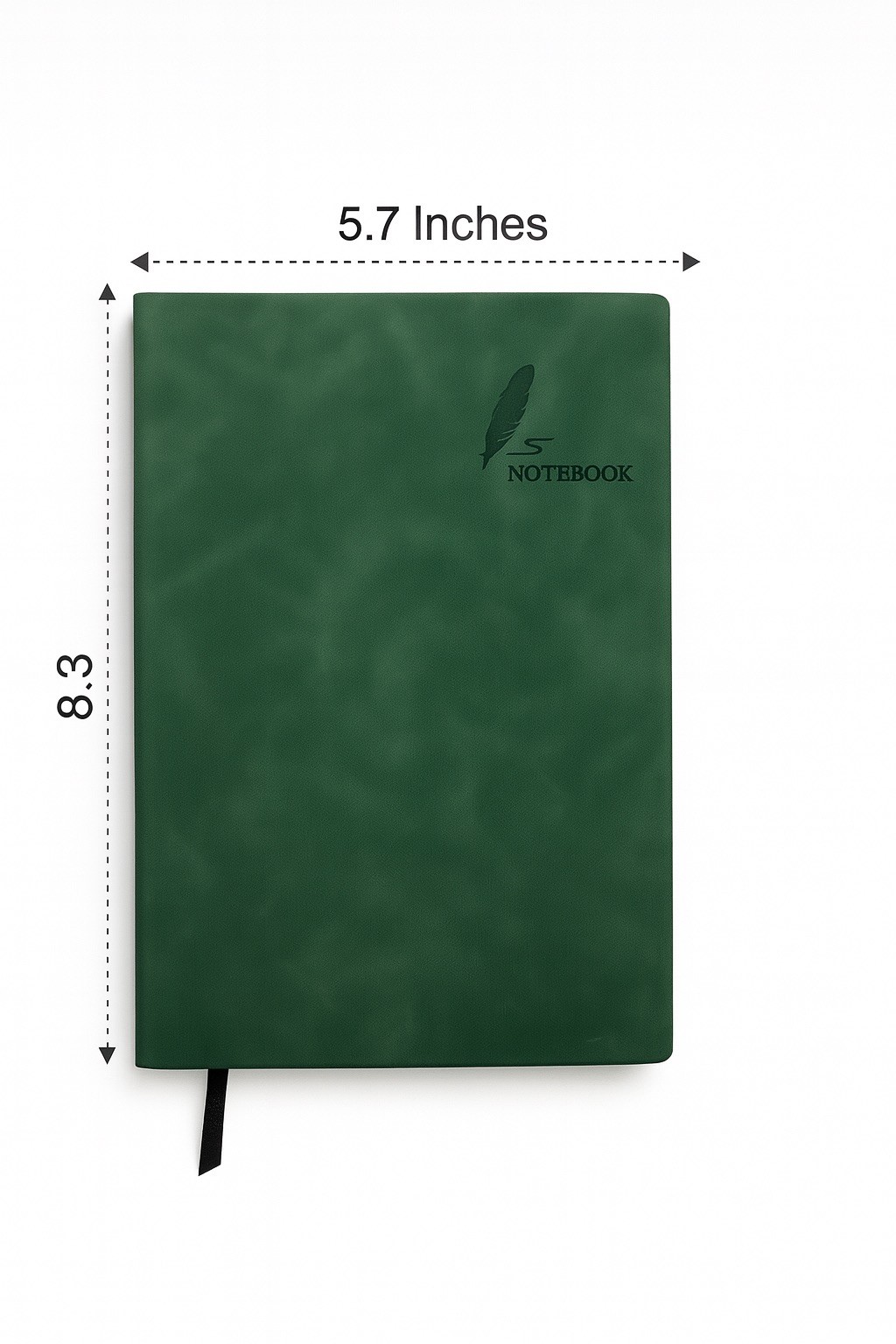 Set of 2 Lined Notebook A5. Color Green. Free Shipping USA