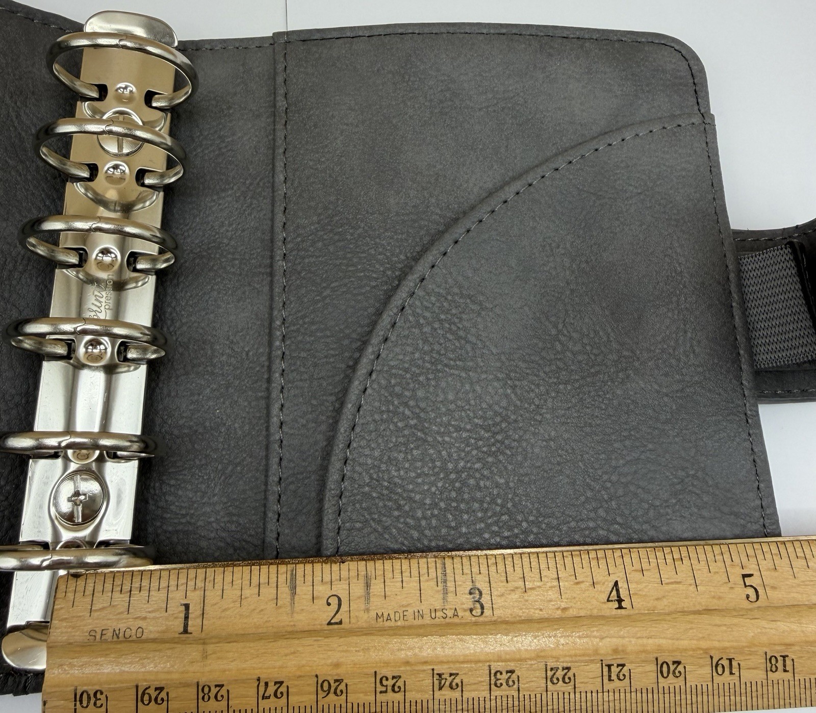 Print Pression Gray Personal Size 6 Ring Planner Binder Organizer 30mm Rings
