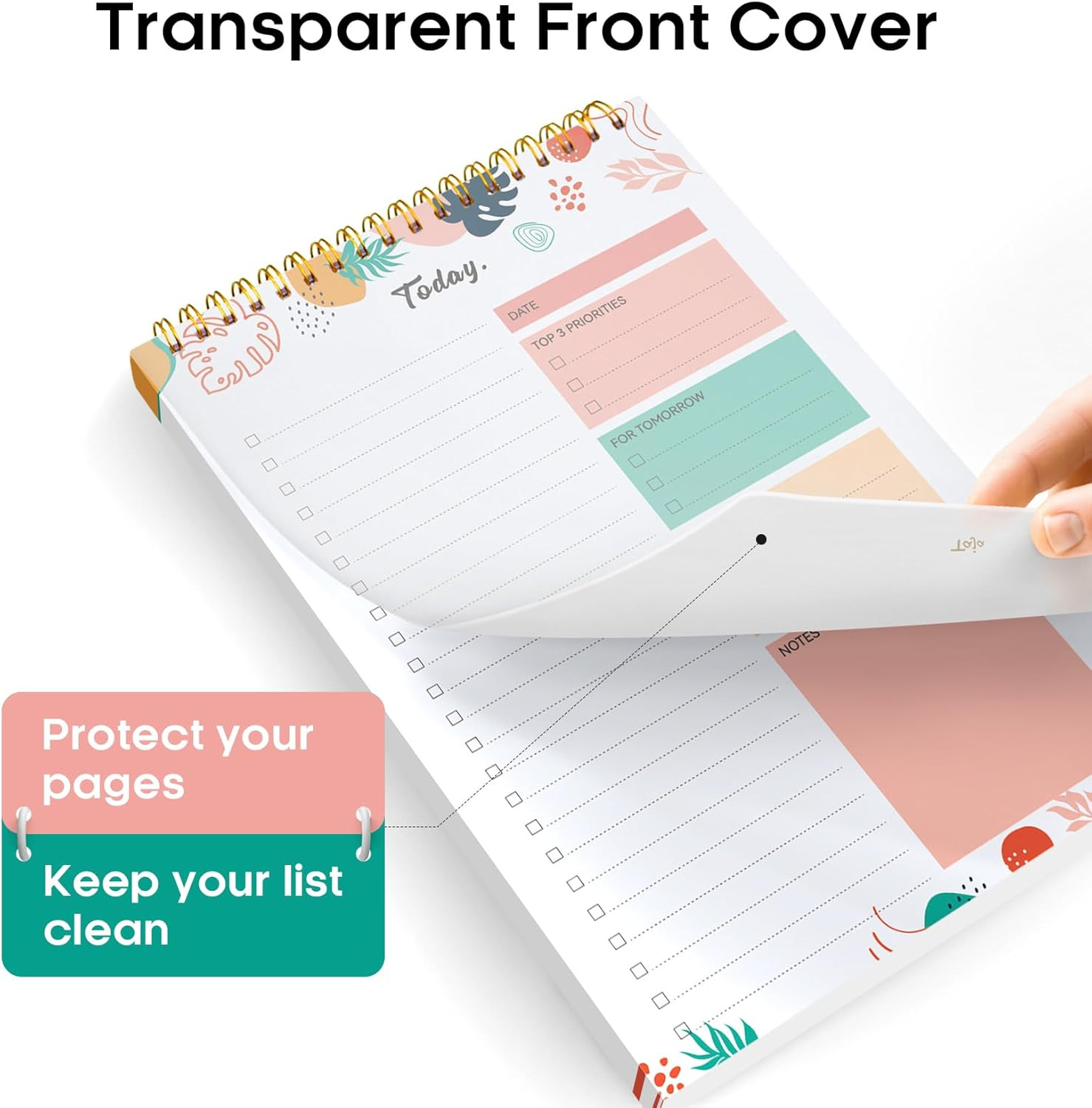 To Do List Notepad – To Do List Notebook for Work with 52 Sheets, 9.8″ x 6.5″, U
