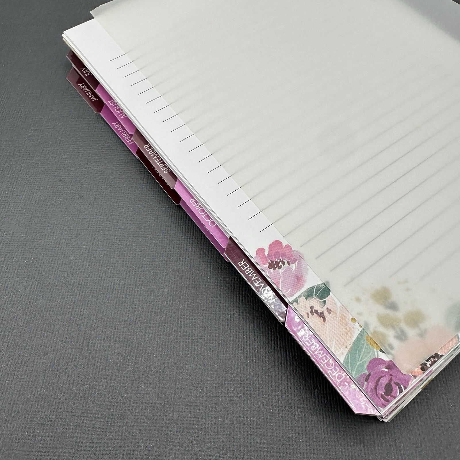 The Paper Studio Agenda 52 Planner Inserts 12 Month 6 Ring Floral 5.75×8.25