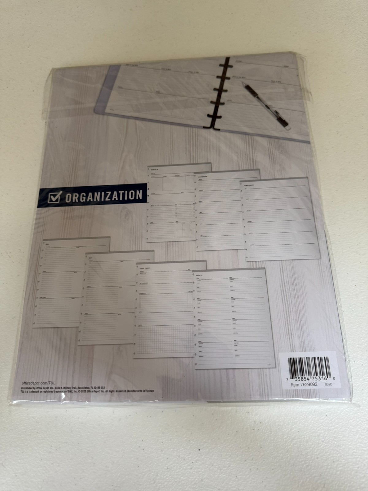 TUL Planner Organizer Notebook Refill 100 Pages Sheets