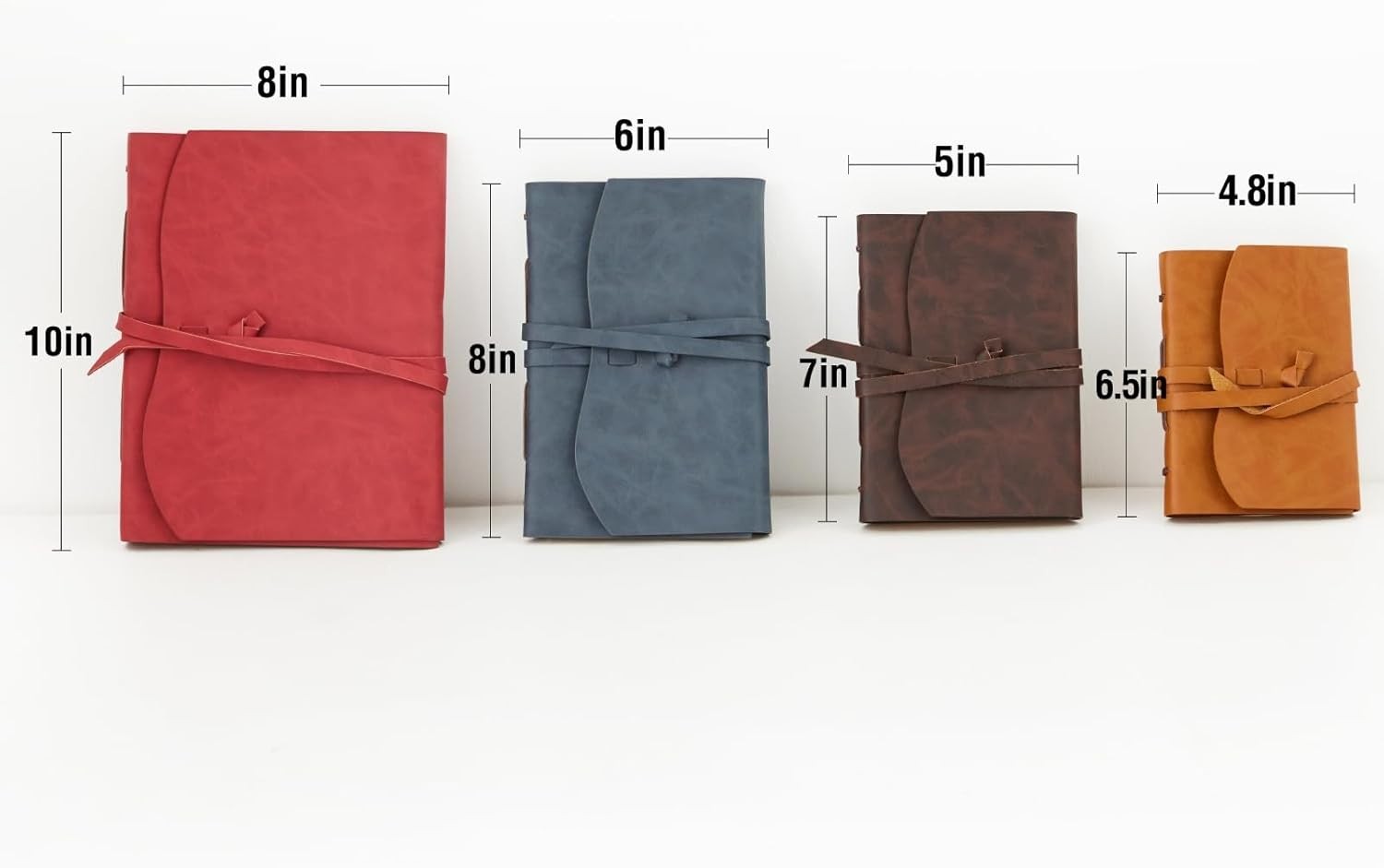 Genuine Leather Journal, 8×10 Vintage Navy Blue Notebook for Artists & Travelers