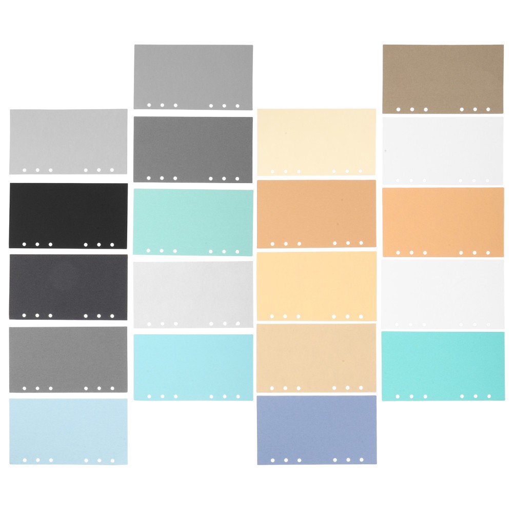 40 Sheets Colored Writing Paper A6 Planner Inserts Binder Refills