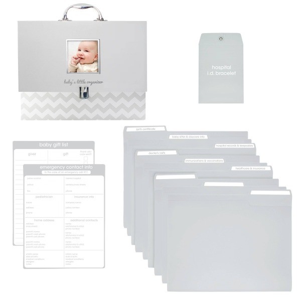 Baby's File Keeper – Gray: Paper 8.5 x 11 Inches, Unbound, Undated