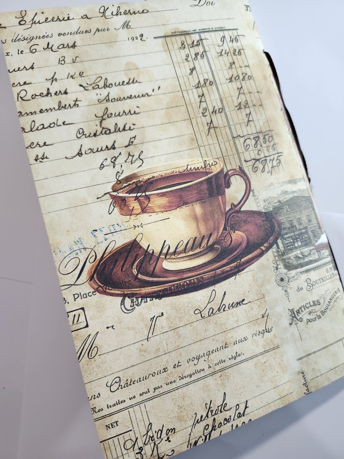 Junk Journal Booklet “COFFEE TIME” HANDMADE Cards, Pockets, Ephemera + more!