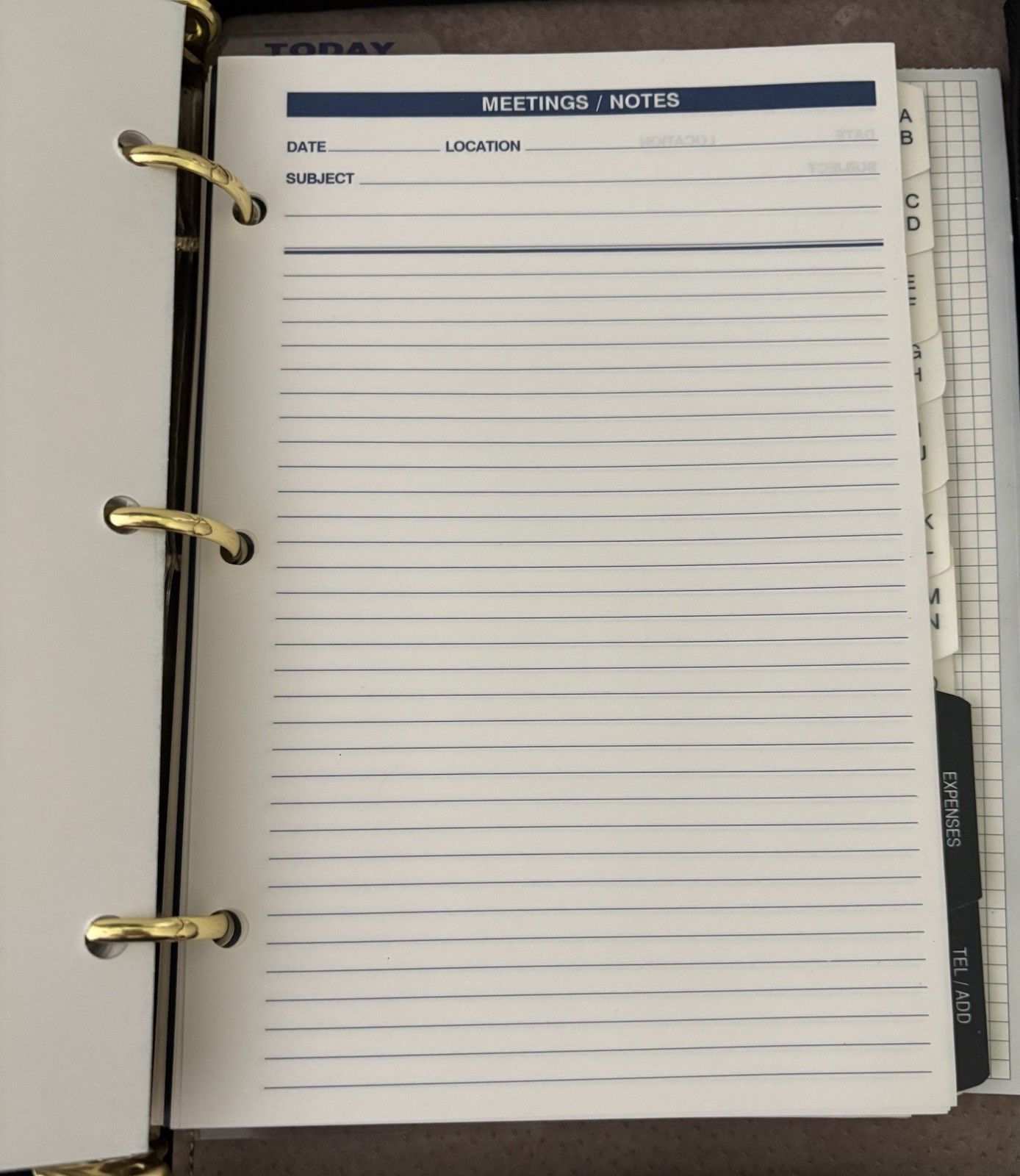 Vtg Winslow Business Planner Black 8×10 3 Ring 1997 Unused Inserts *BROKEN ZIP*