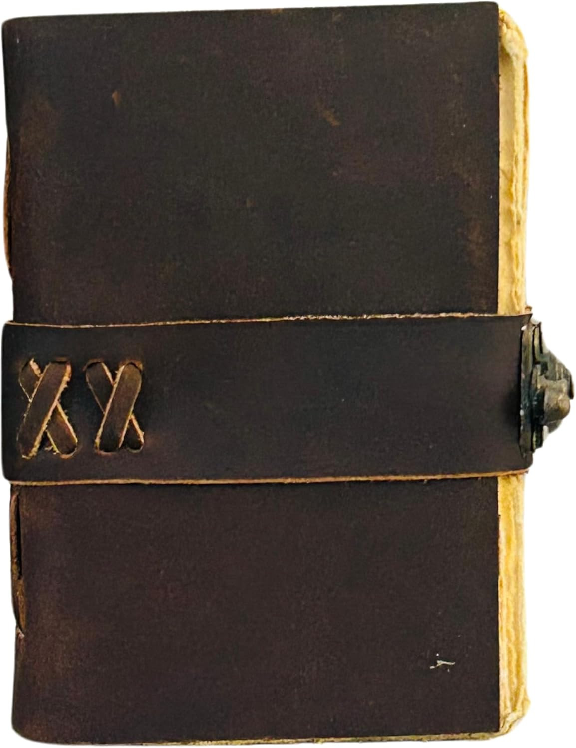 Small Vintage Leather Journal – 4″ X 6″ Book of Spell Handmade Leather Bound