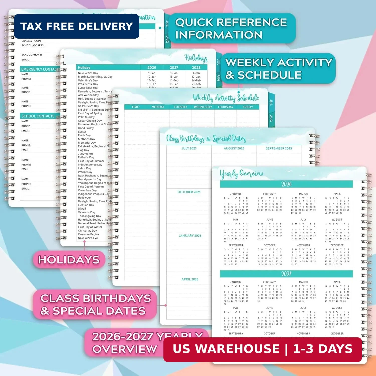 Teacher Planner 2026-2027 – Teacher Lesson Planner 2026-2027, 9″ x 11″, Jul.2026