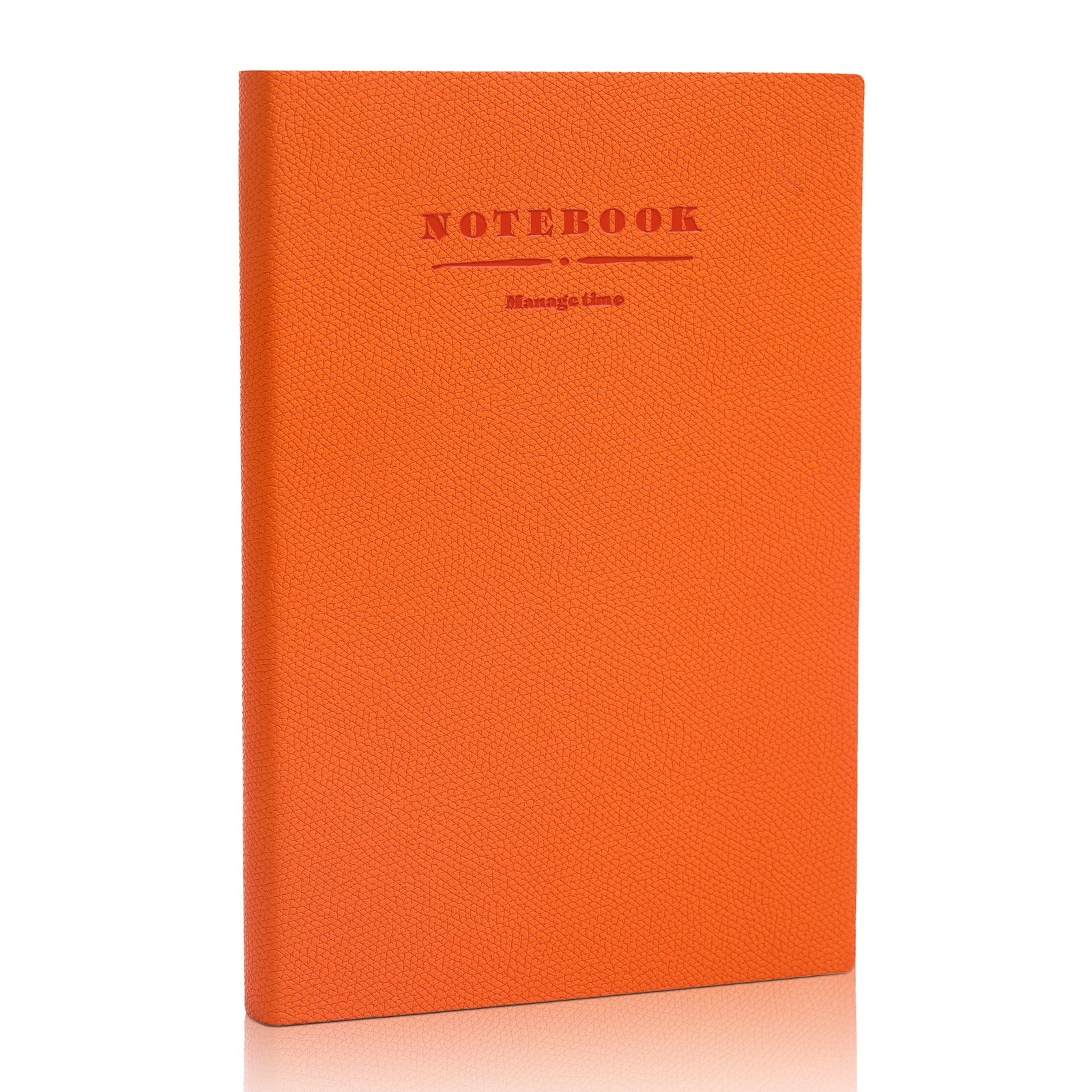Journal Notebook Litchi Striped Soft Leather Lined 5.7″ x 8.3″ 360 Pages Hard…