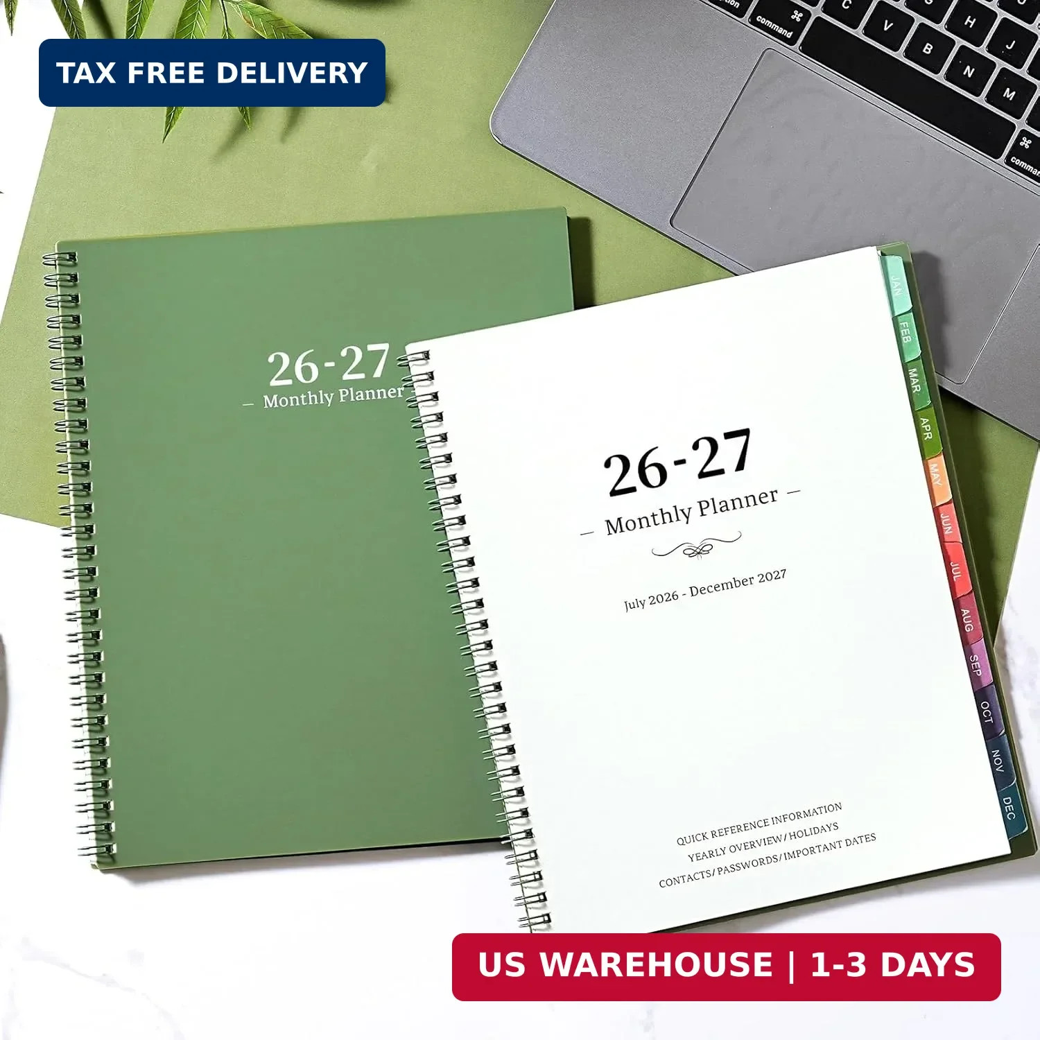 Planner 2026-2027 – 2026-2027 Monthly Planner, JUL 2026-DEC 2027, Monthly Planne
