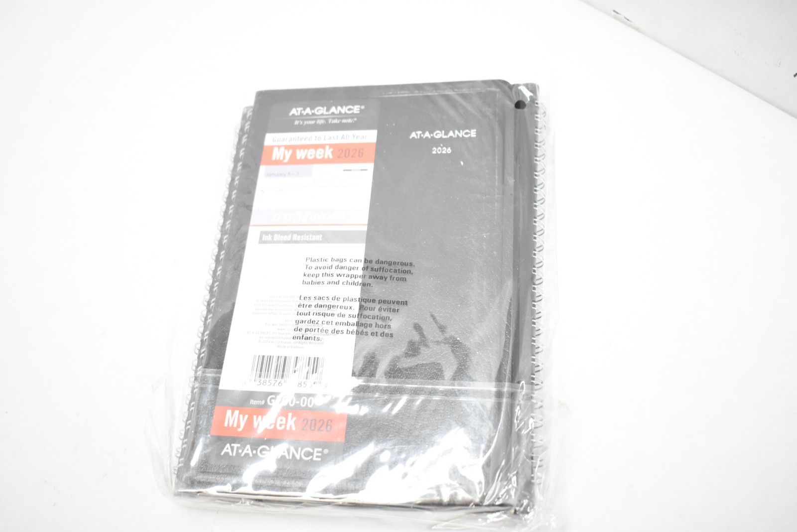 AT-A-GLANCE My Week 2026 Weekly Planner G200-00 Black Medium Lot Of 3 DayMinder