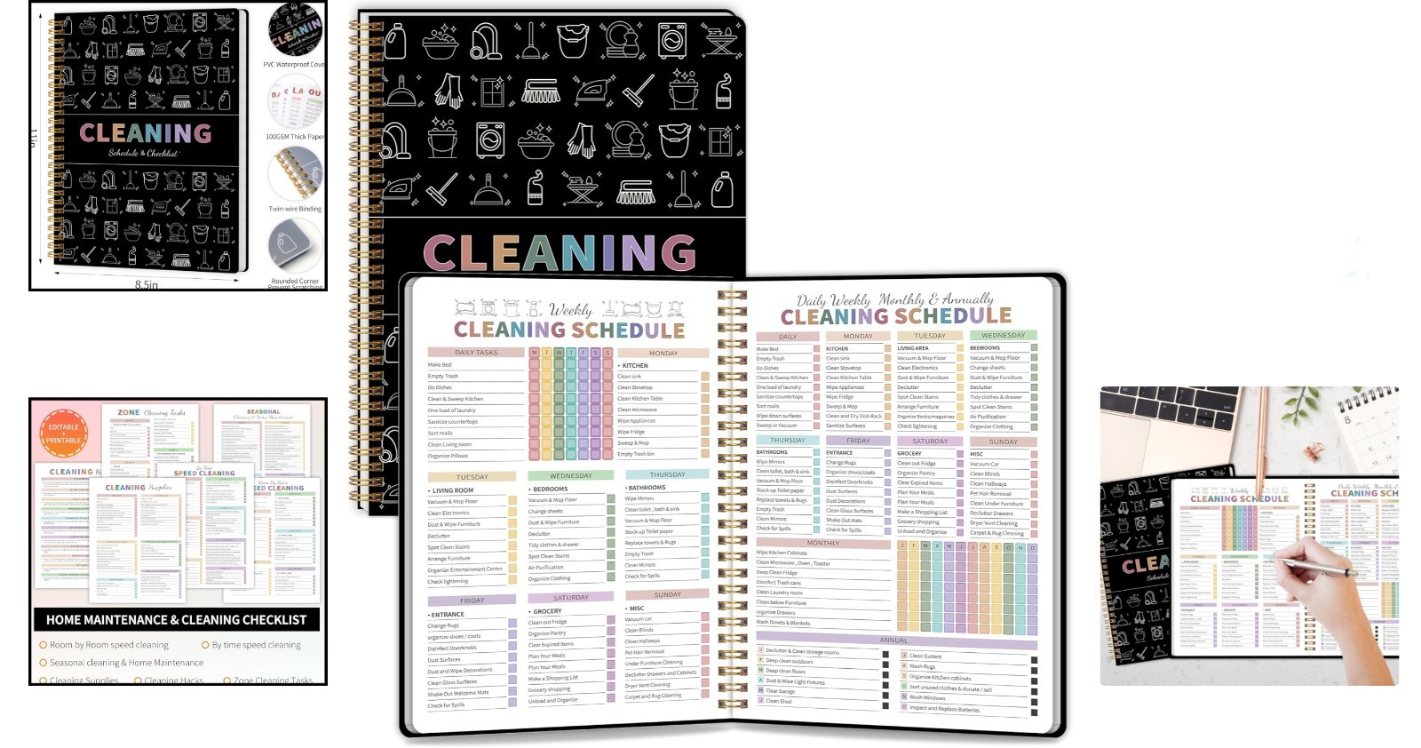 Ultimate ADHD Home Cleaning Organizer: Color-Coded Checklist & Family Task Chart