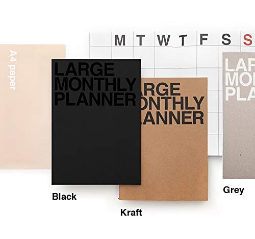 JSTORY Large Monthly Planner Lays Flat Undated Year Round Flexible Cover Goal…