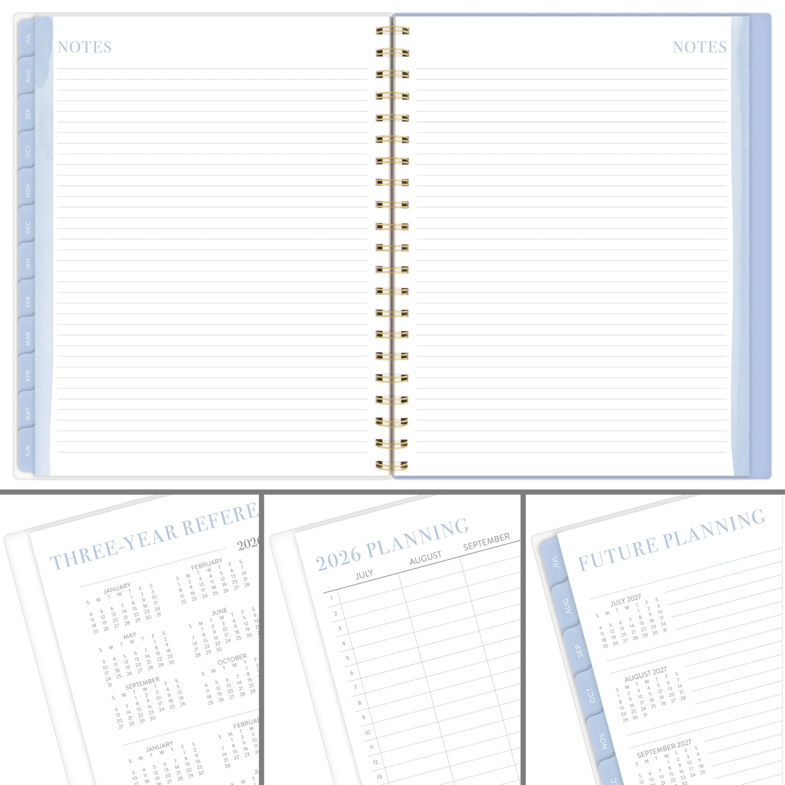 Cambridge Planner 2026-2027 Weekly & Monthly 8.5″W x 11″H, Pansy Bouquet