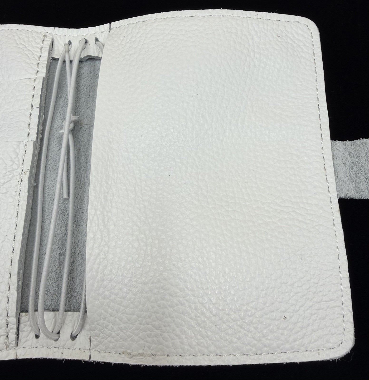 Chic Sparrow Pocket Field Notes TN White Pebbled Leather USA Planner Cover W/box