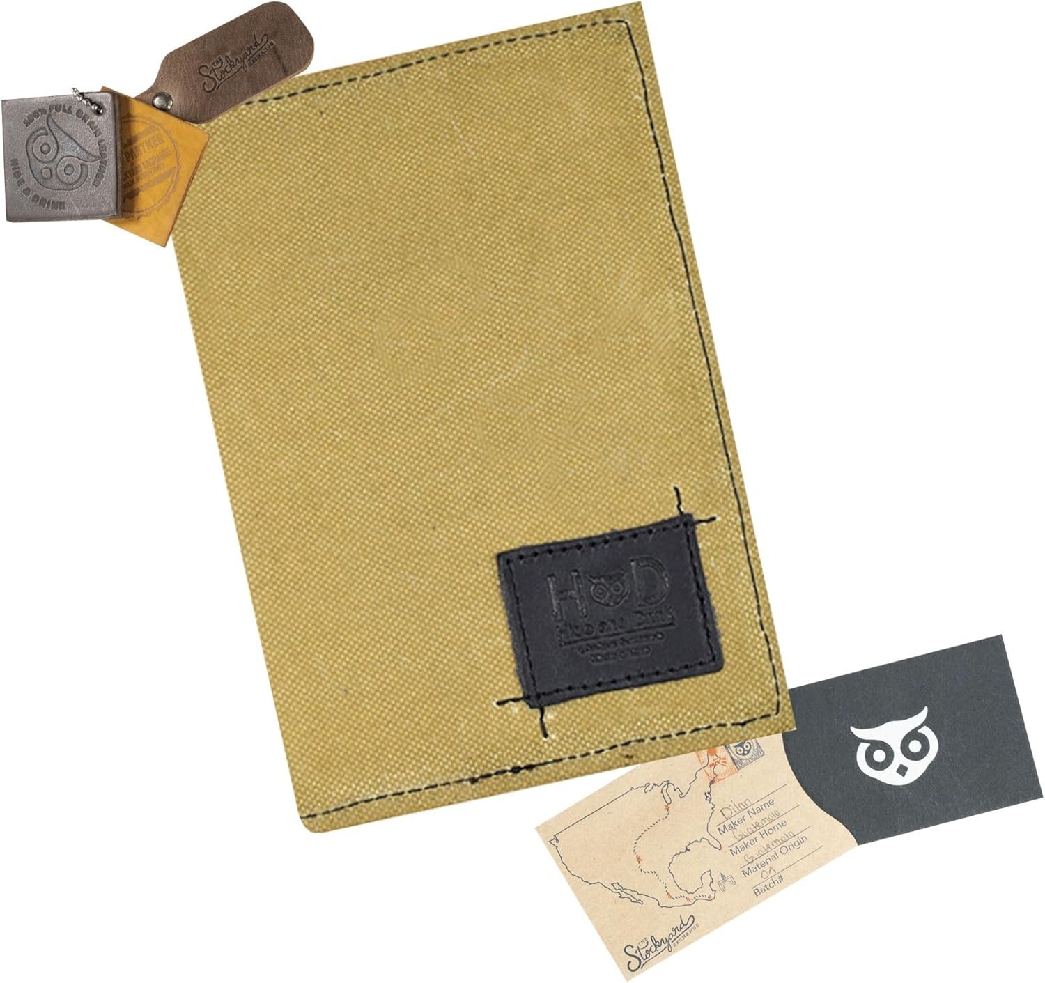 Waxed Canvas Field Notes Cover, Wallet Case 3.5 x 5.5 in. Journal Cover with …