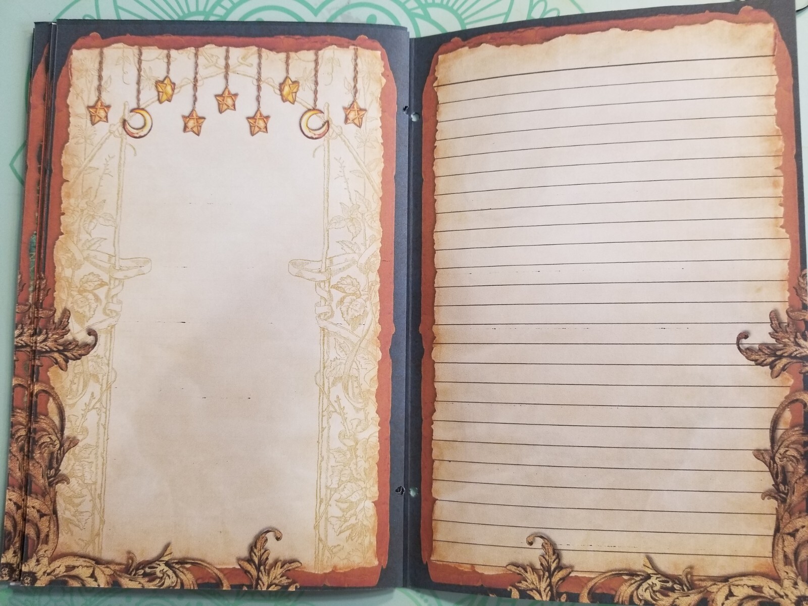 Junk Journal Booklet “MAGICAL NIGHT” Woodland HANDMADE Cards, Pockets + More!