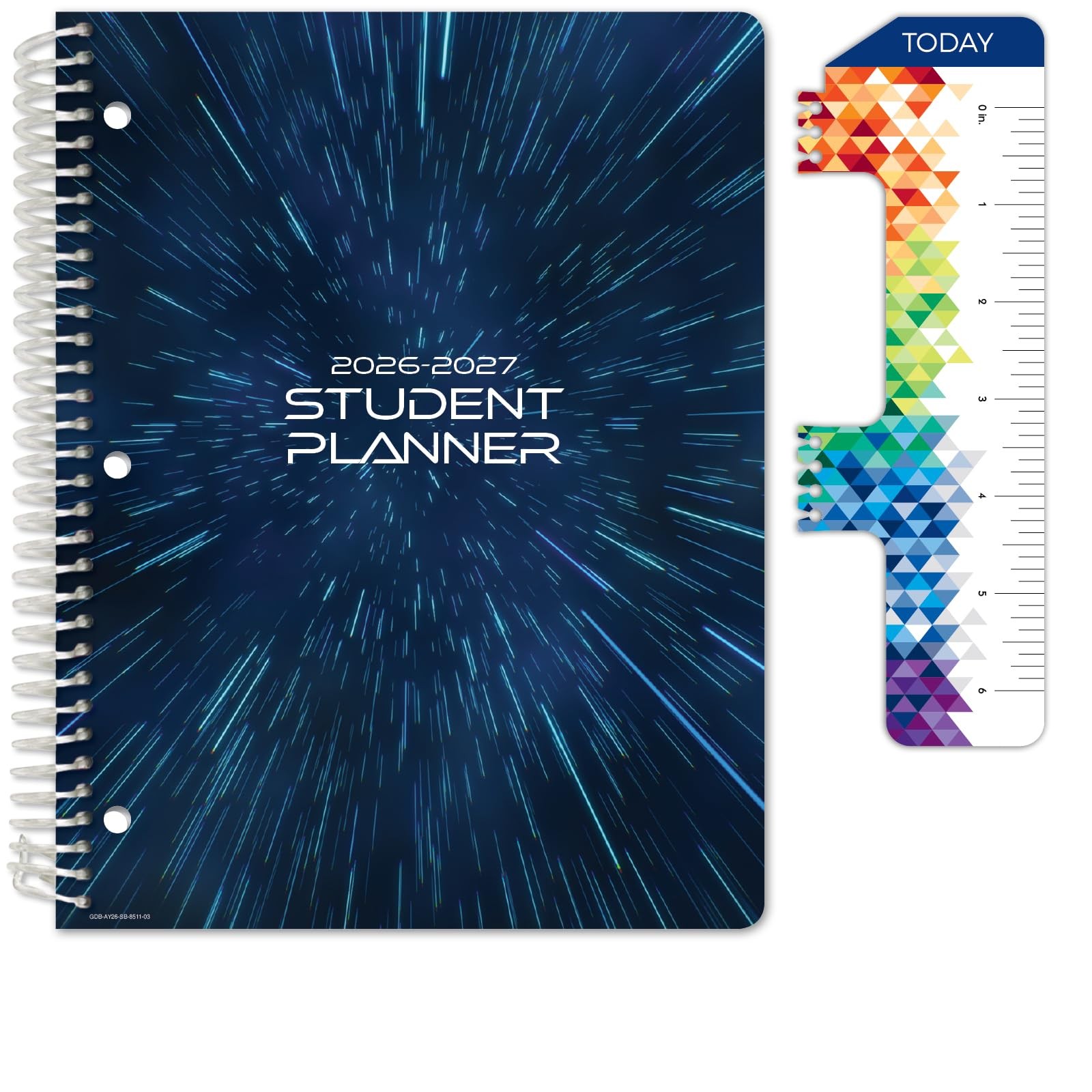 Global Datebooks 2026-2027 Middle & High School Student 8.5″ x 11″, Galaxy