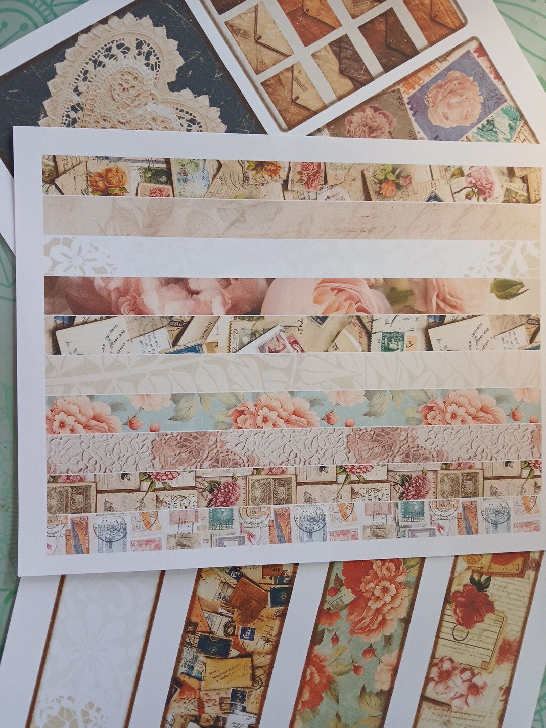 Junk Journal Booklet “VINTAGE LETTERS” Cards, Pockets, Ephemera + More!