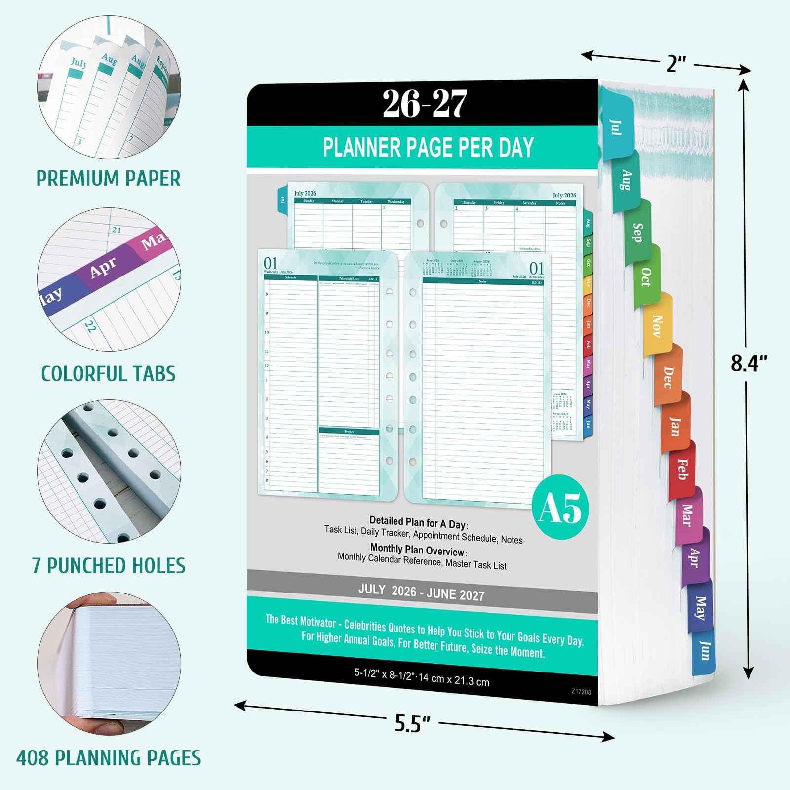 2026-2027 Planner Refills – Planner 2026-2027 Daily Weekly and Monthly from J
