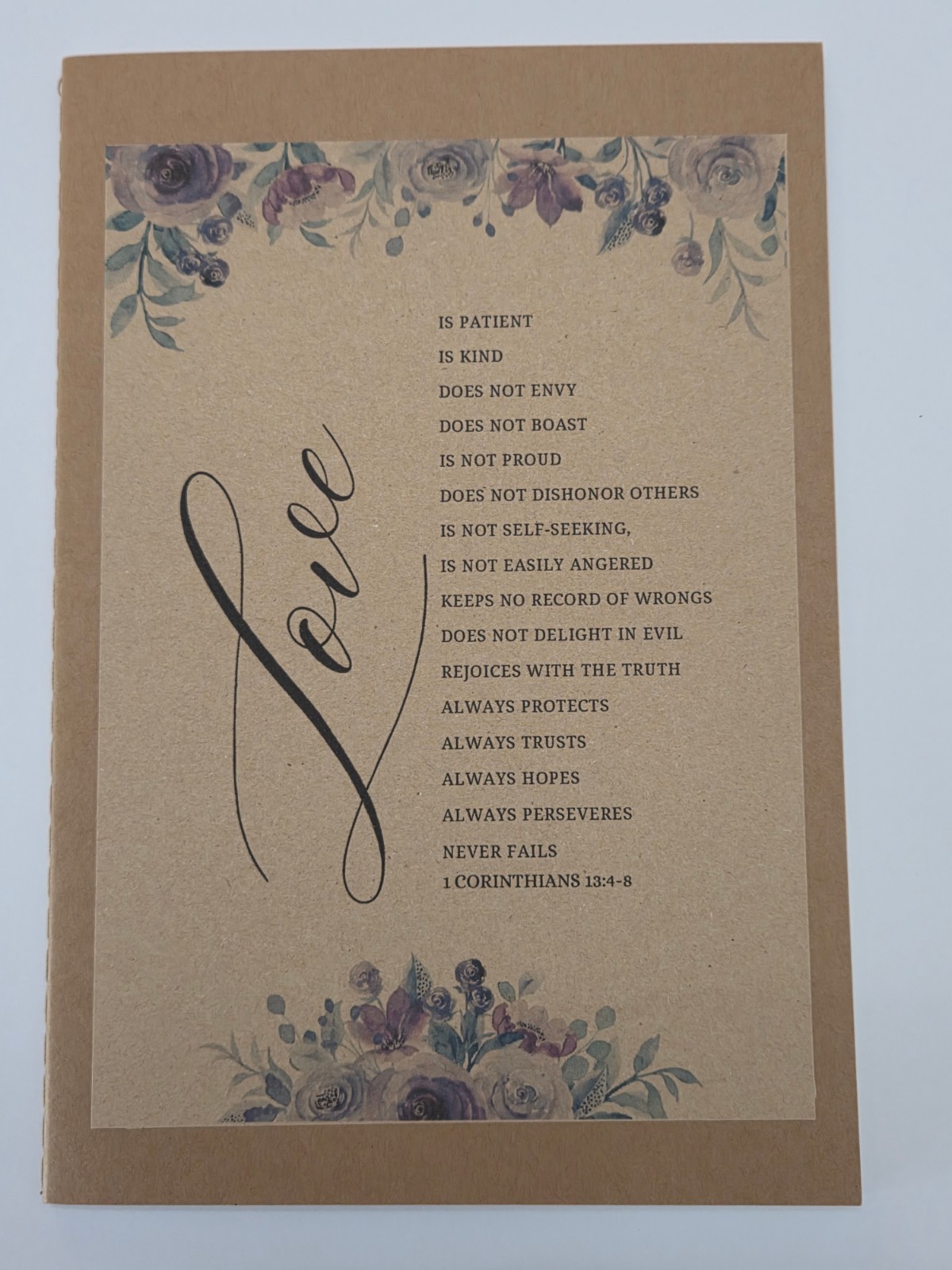 Christian Journal Kit with Pen Cross Keychain & Stickers KRAFT Lined Notebook A5