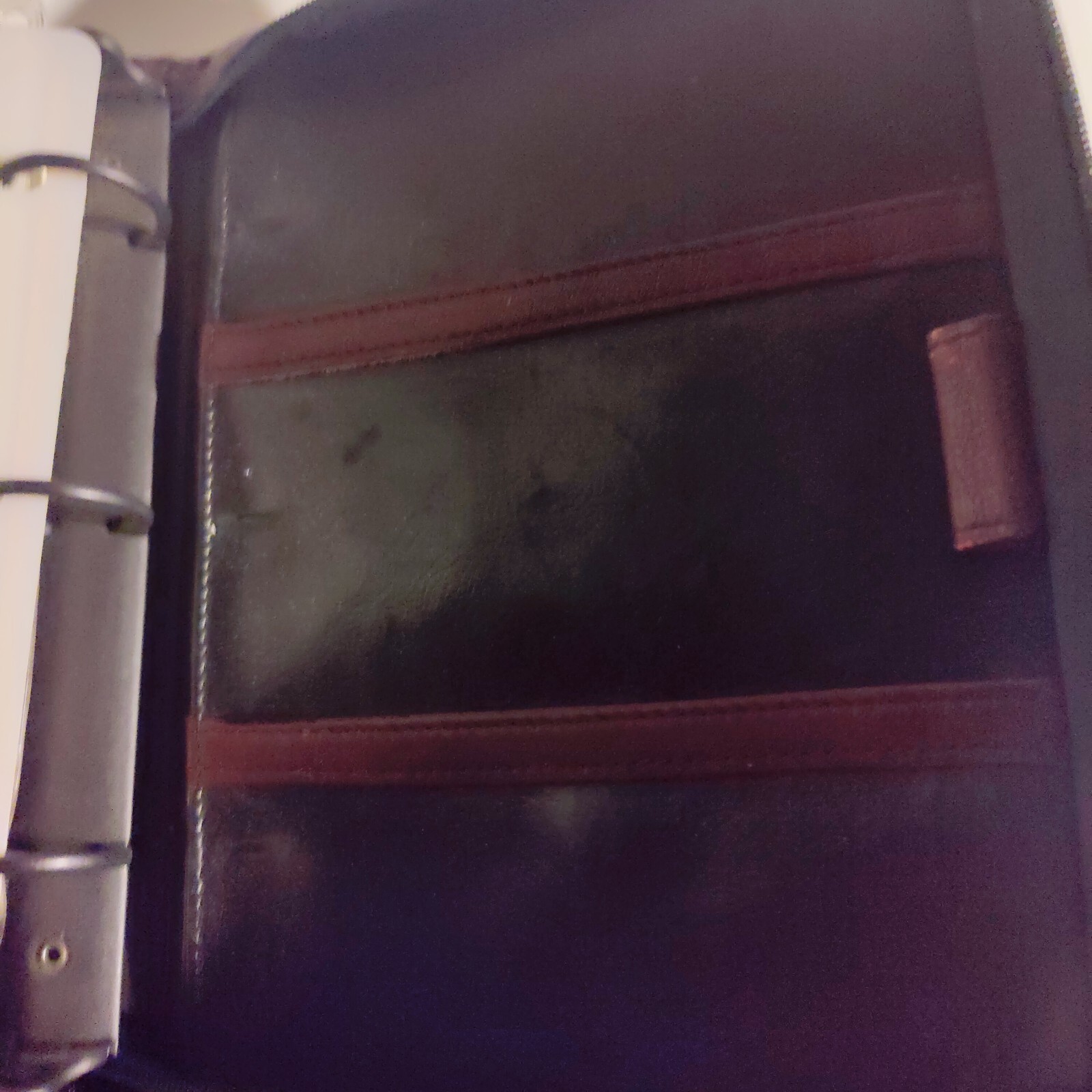 Blank* Vintage Day Planner Address Book Faux Leather Burgundy Time Systems