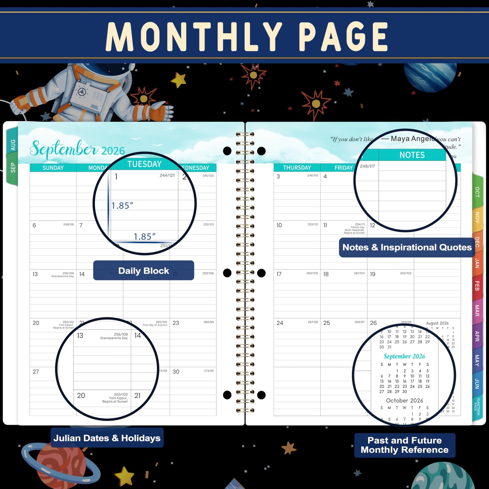 Student Planner 2026-2027 – School 9 X 11 inches, 136 pages, BLACK