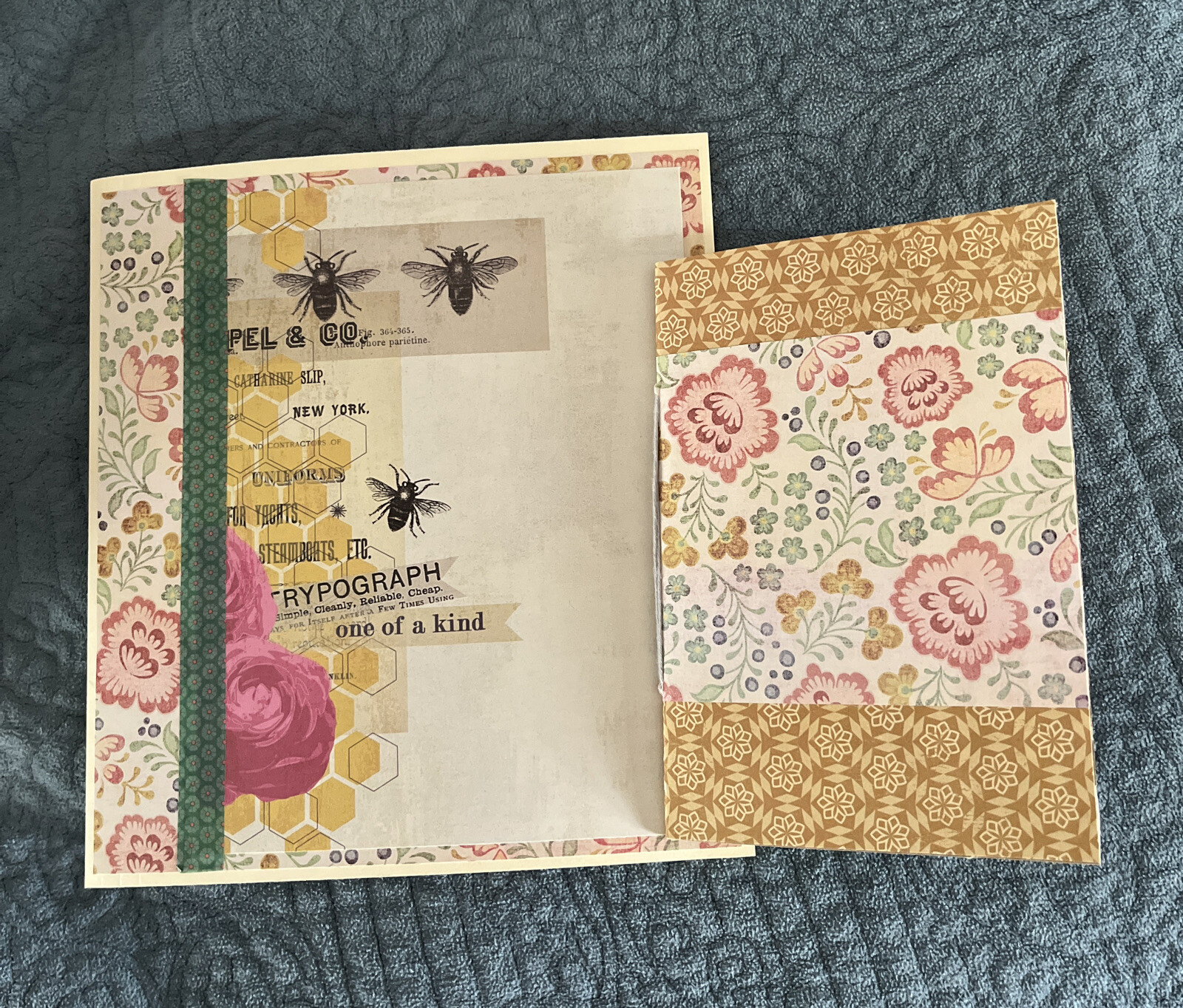 2 Journal Diary Notebook Set-Small & Large 4 3/4×7 in. & 8×9 in. 44 pg & 54 pgs