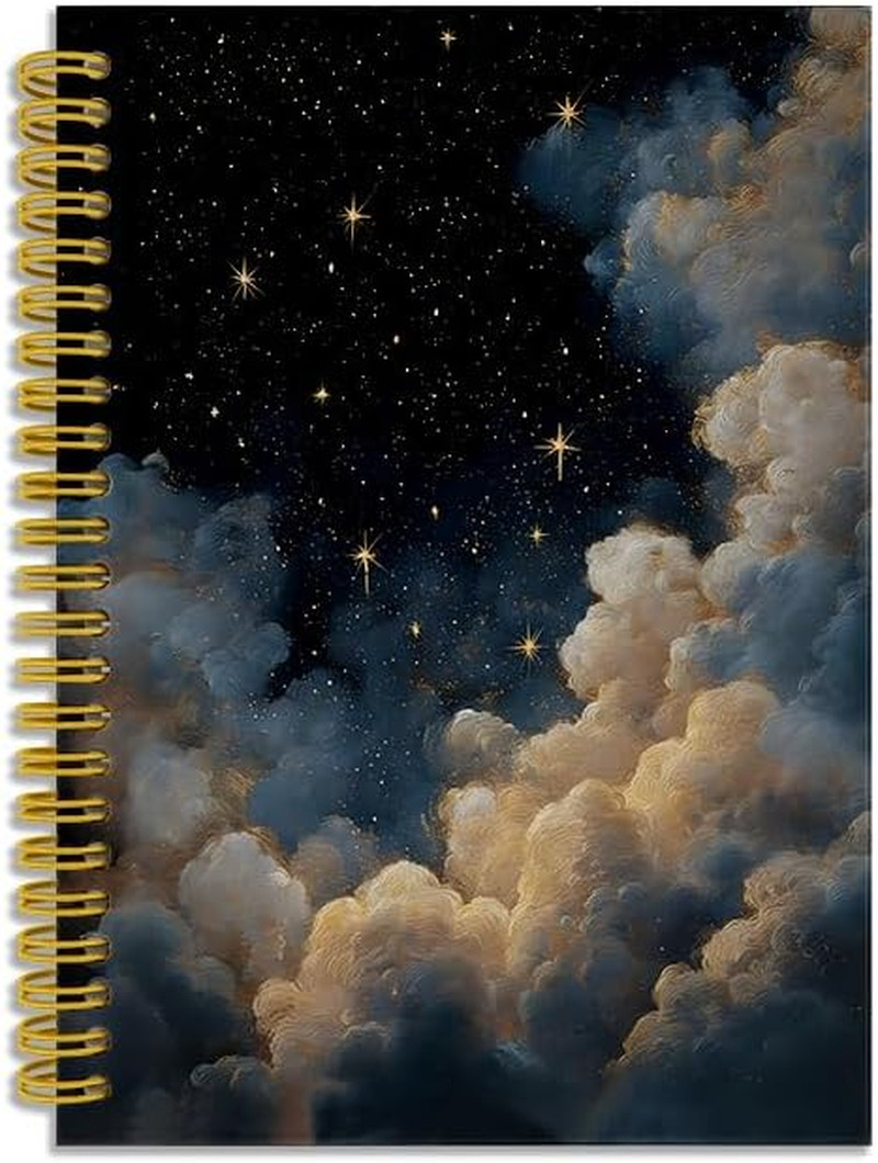 Witchy Starry Night Sky Notebook Journal,Witchy Office School Supplies