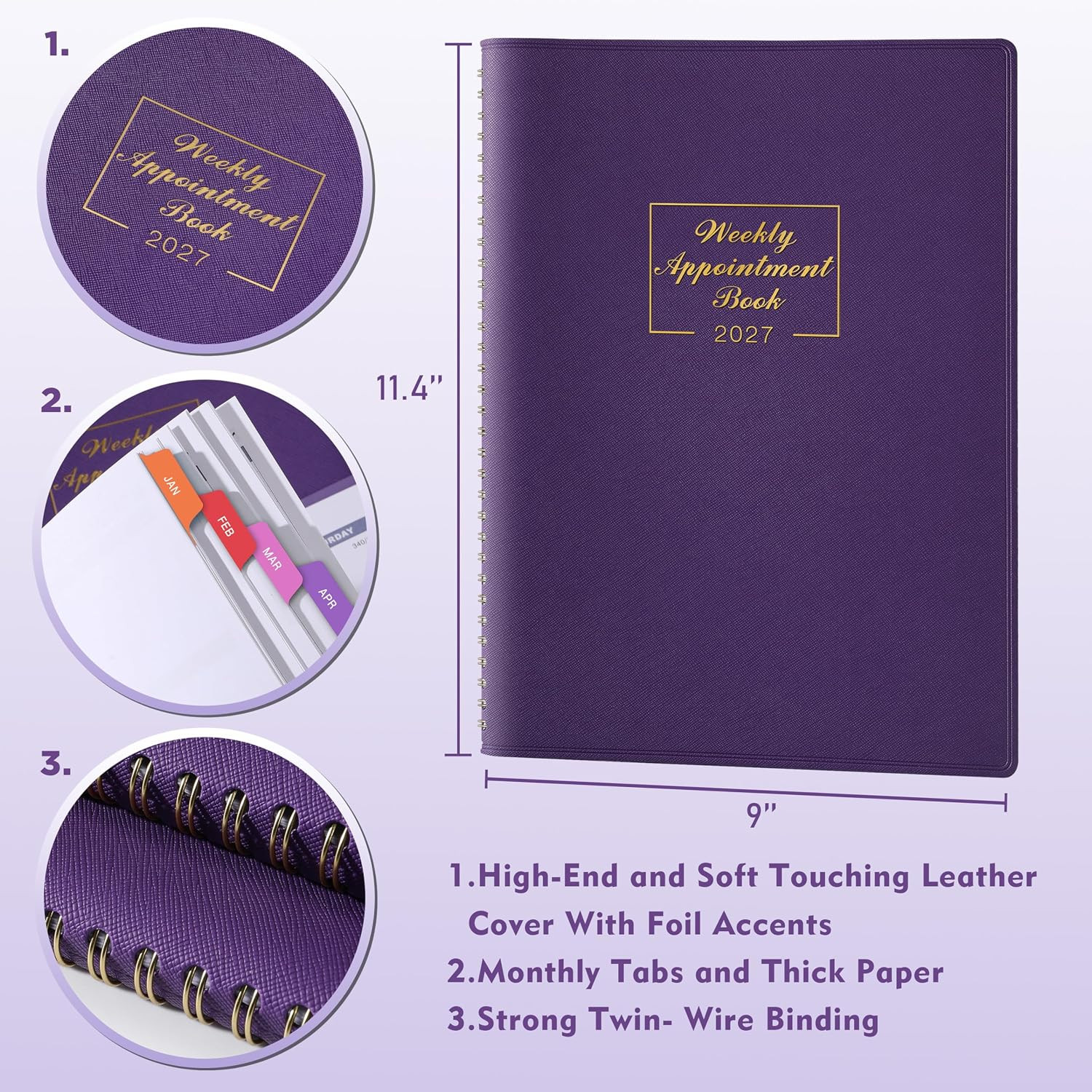 2027 Weekly Appointment Book – Daily Planner 2027 from January 2027 – December 2