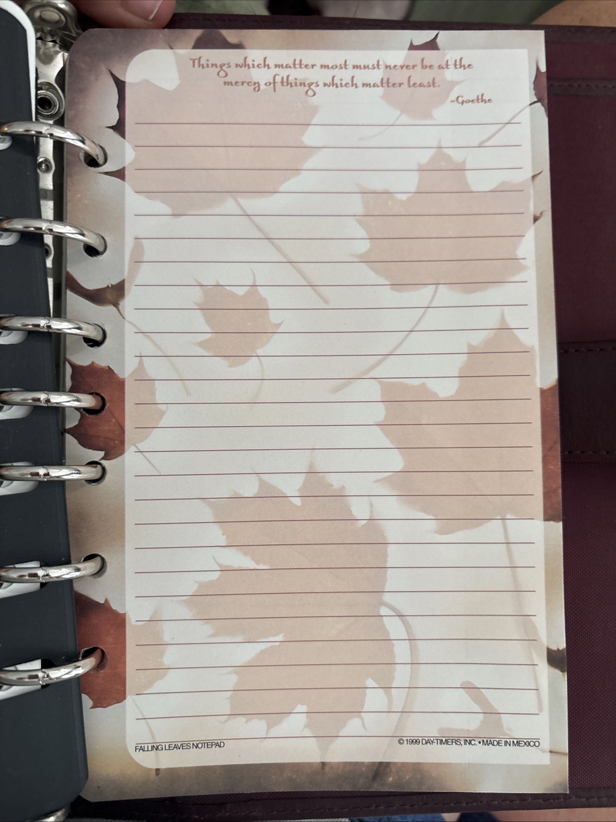 Day-Timer Desk Planner NEW Upholstery SOLEIL 8.5×11 Vintage