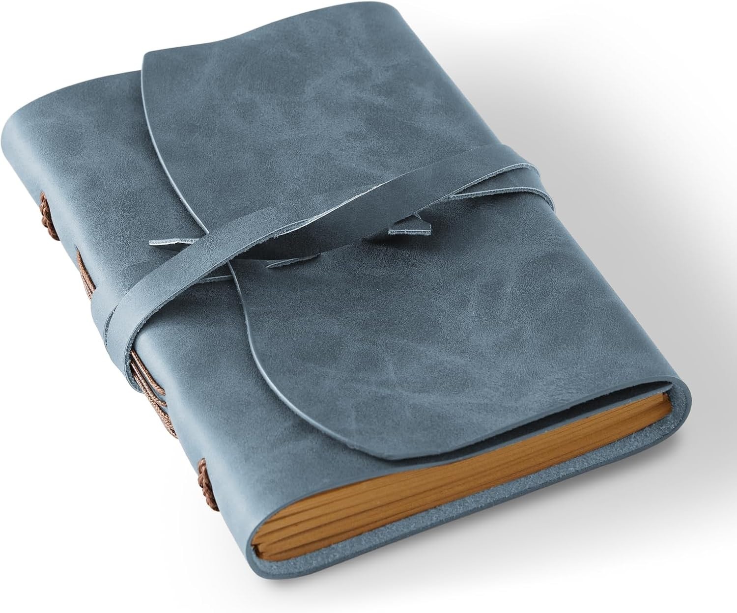 Handcrafted Mini Leather Notebook 4.8×6.5 – Perfect for Travelers and Artists