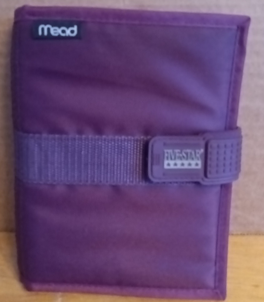 VTG 90s Mead Five Star Small Day Student Planner Organizer Purple Unused Pages