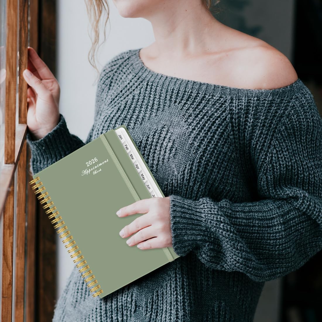 2026 Appointment Book & Planner – 2026 Daily Hourly 6.4″ x 8.5″, Green-D