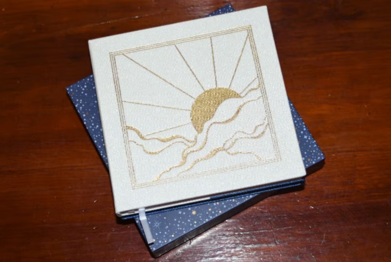 Archer & Olive Square Dual Sided Notebook Journal Sun & Moon Wondrous Skies