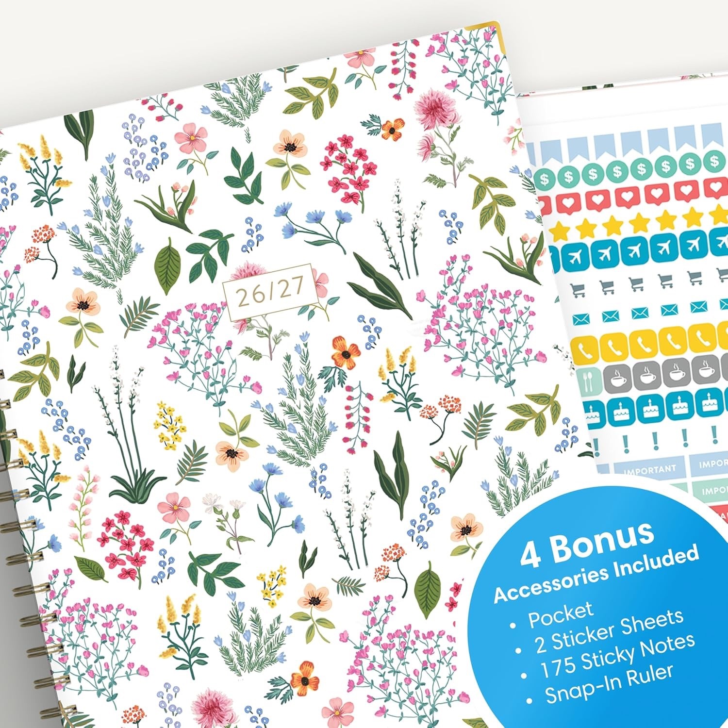 Blue Sky 15 Month 2026-2027 Weekly/Monthly Academic Planner Calendar Hard Cover