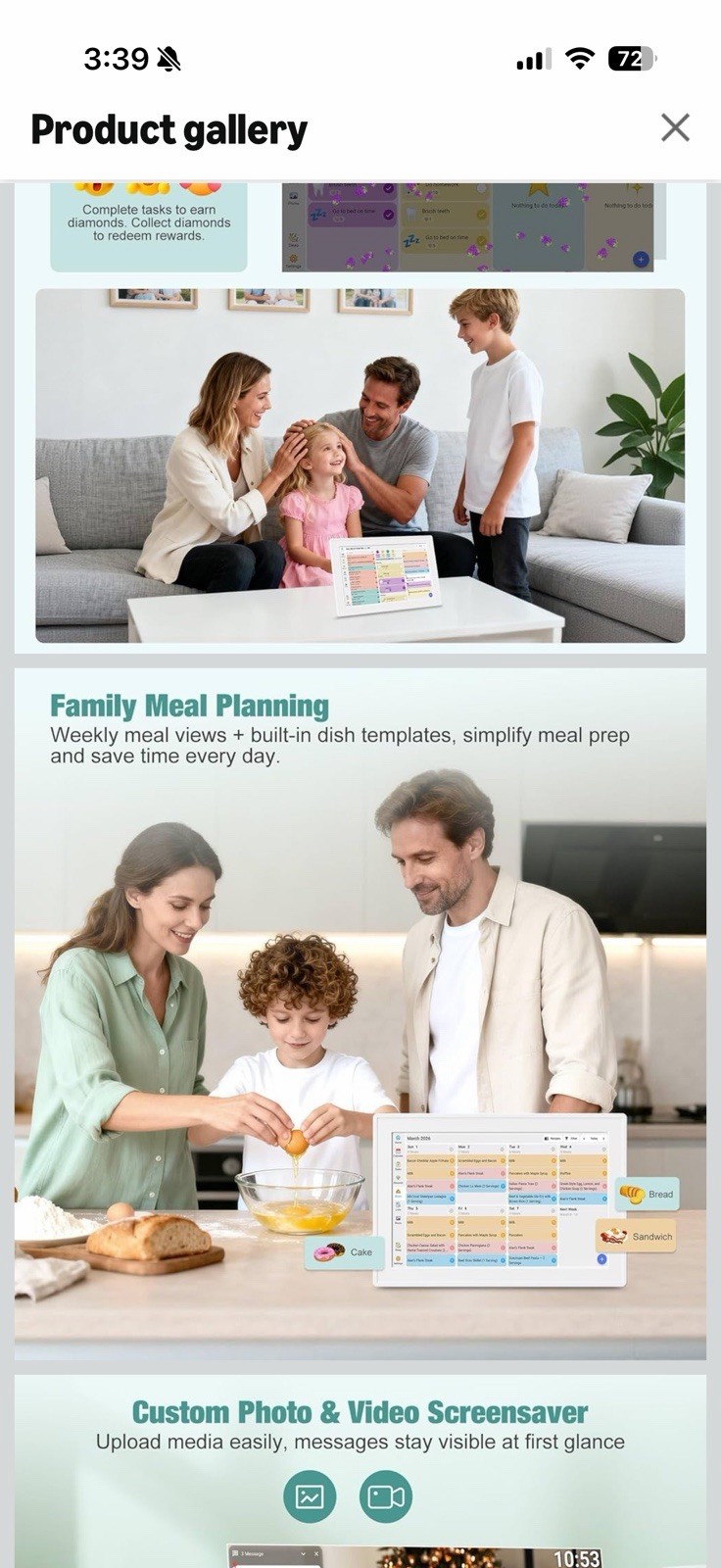 Brand New Smart Digital Family Calendar with 10.1 Inch Touch Screen