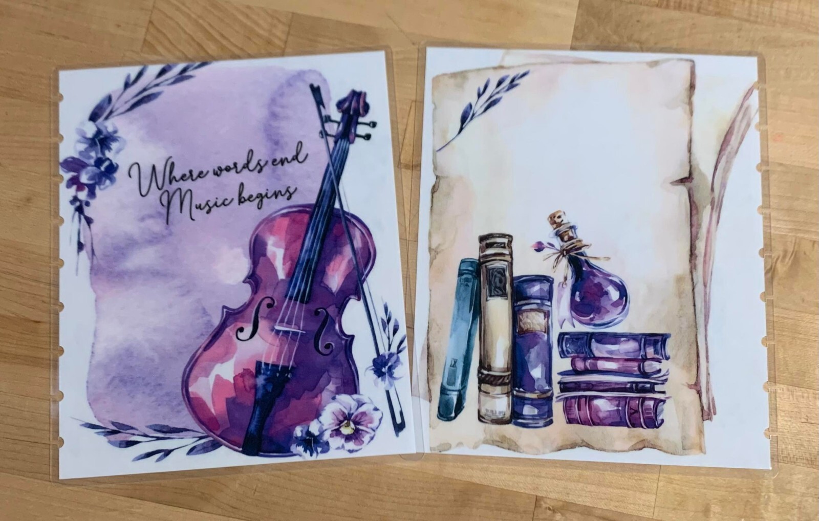 Violin Where Words End Music Begins for use with Classic Happy Planner