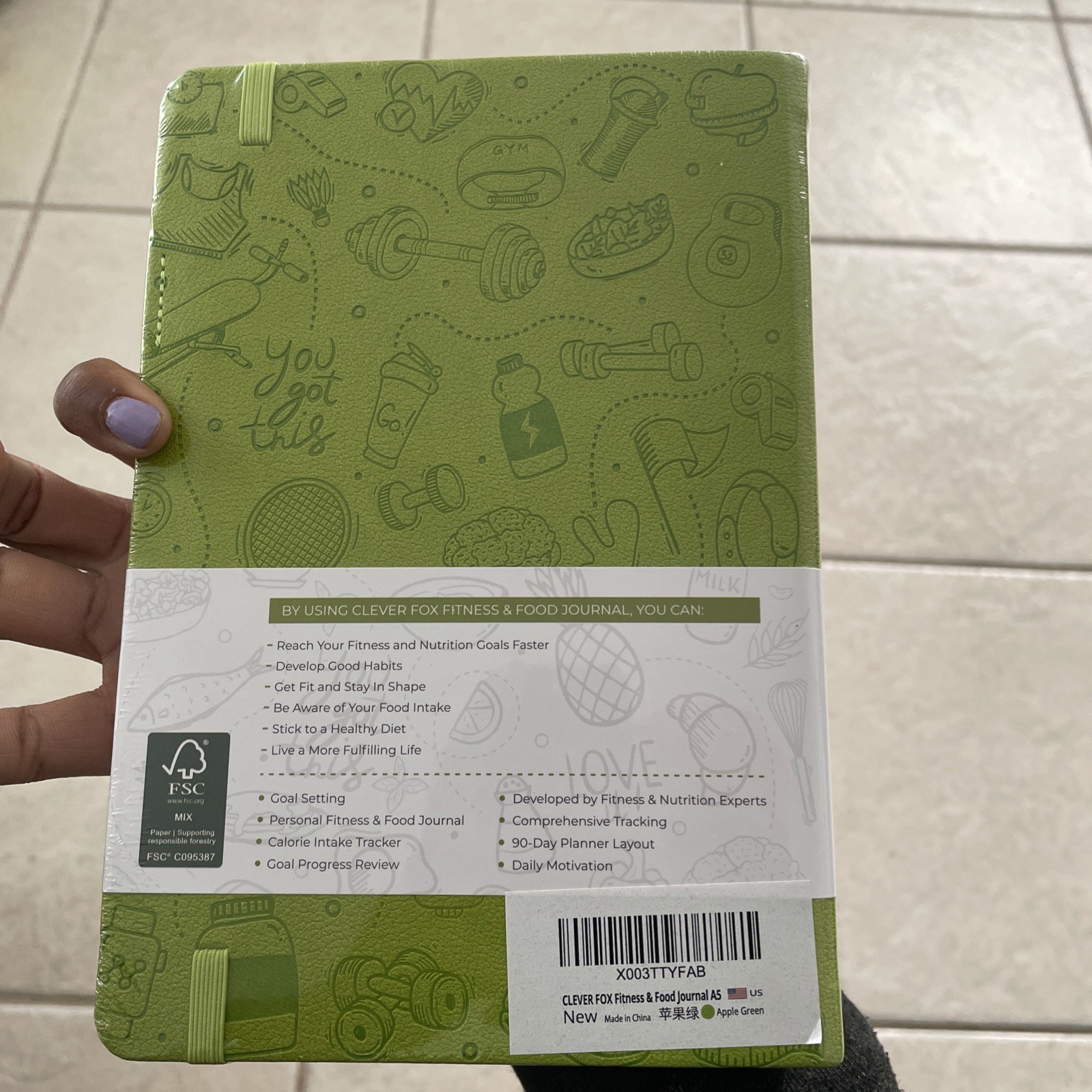 Fitness & Food Journal – Nutrition, Workout Planner Unisex – Diet & Gym SHIP