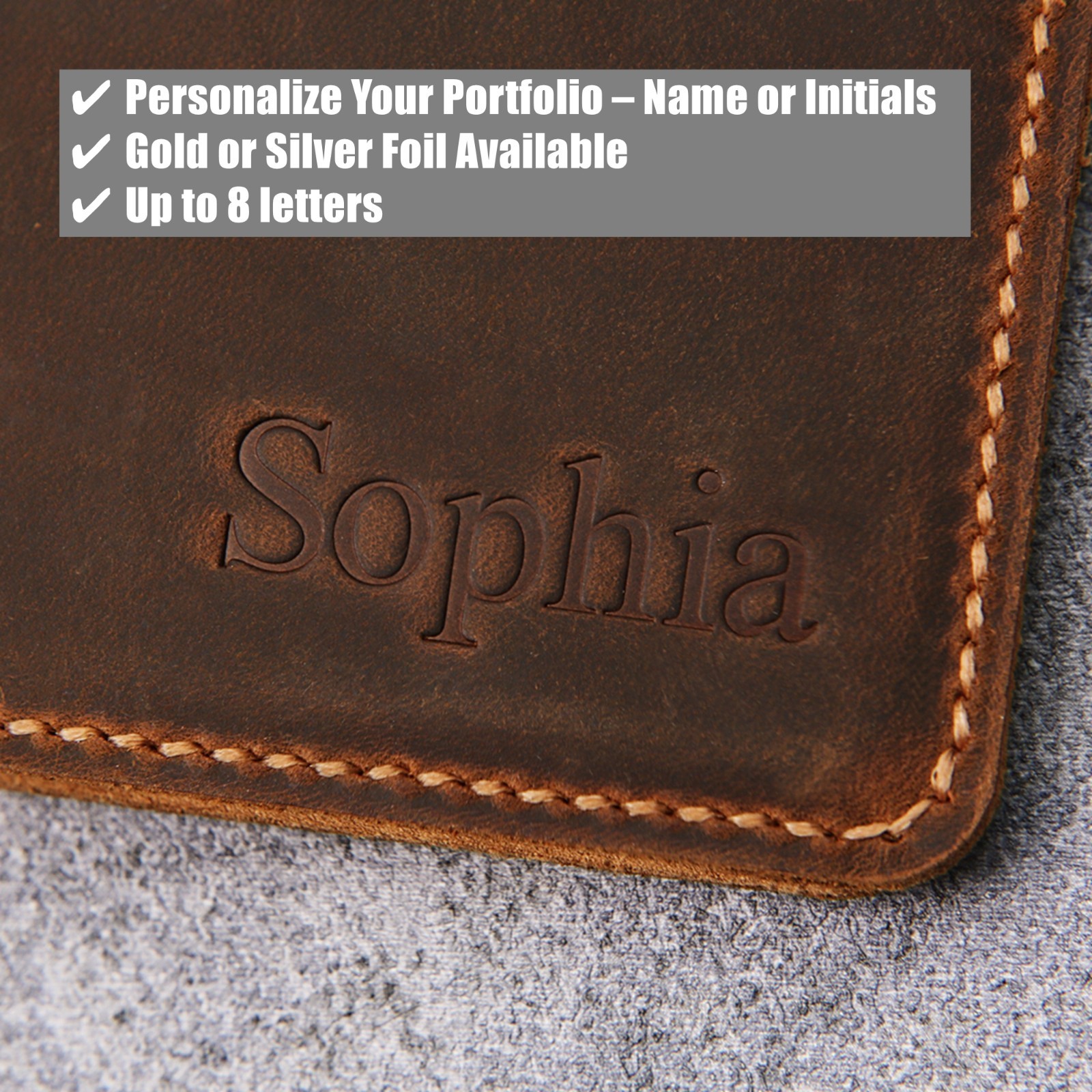 Personalized Leather Portfolio Padfolio Letter Size A4 Notepad Organizer