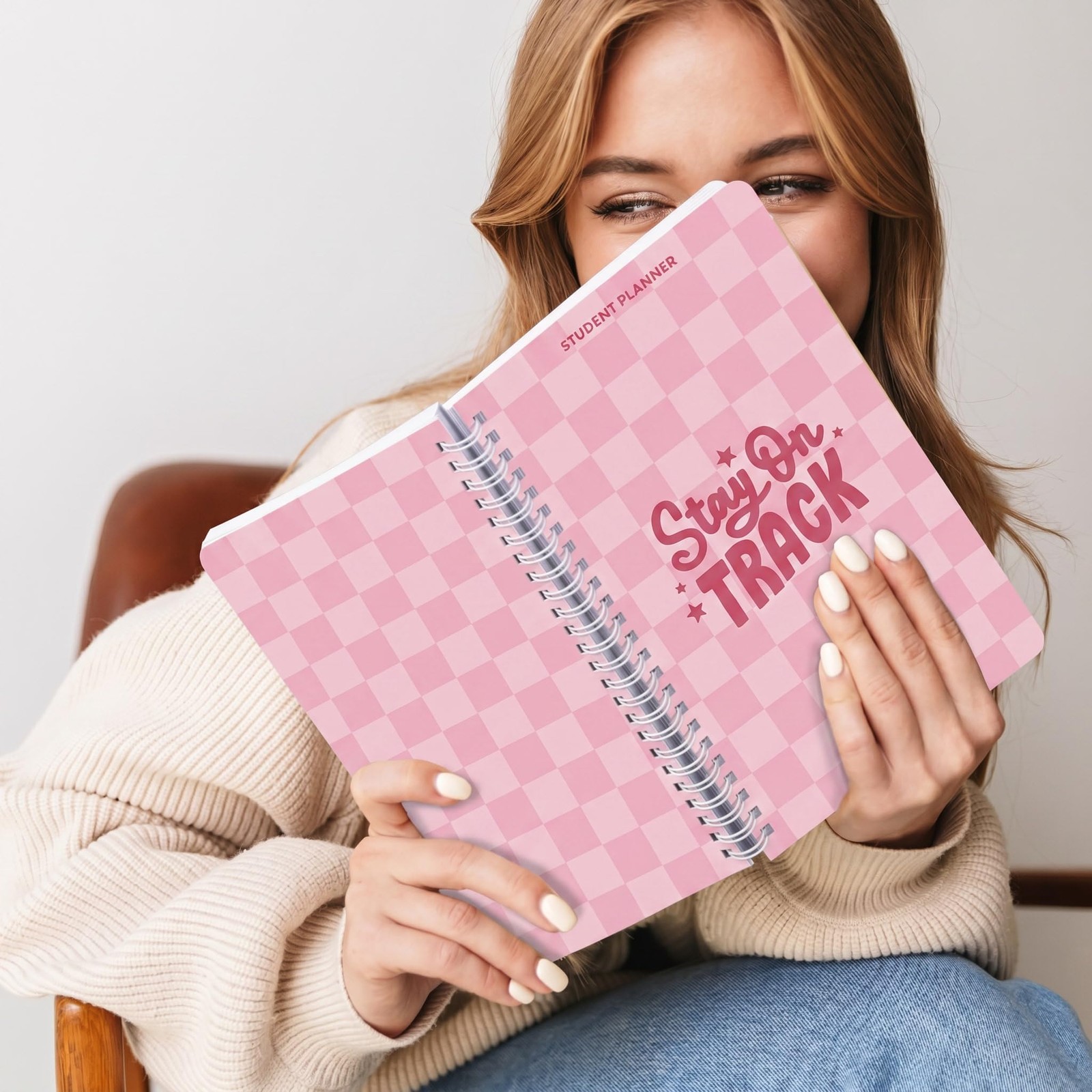 Aesthetic 2026-2027 Student Planner To Stay Organized – A 8.5″ x 5.8″, Pink