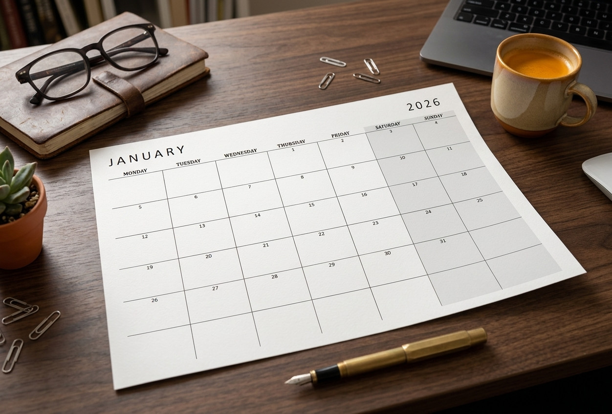 3.99 *ON SALE* 2026 Calendar Printable Landscape,Monthly Planner DOWNLOAD PDF v4
