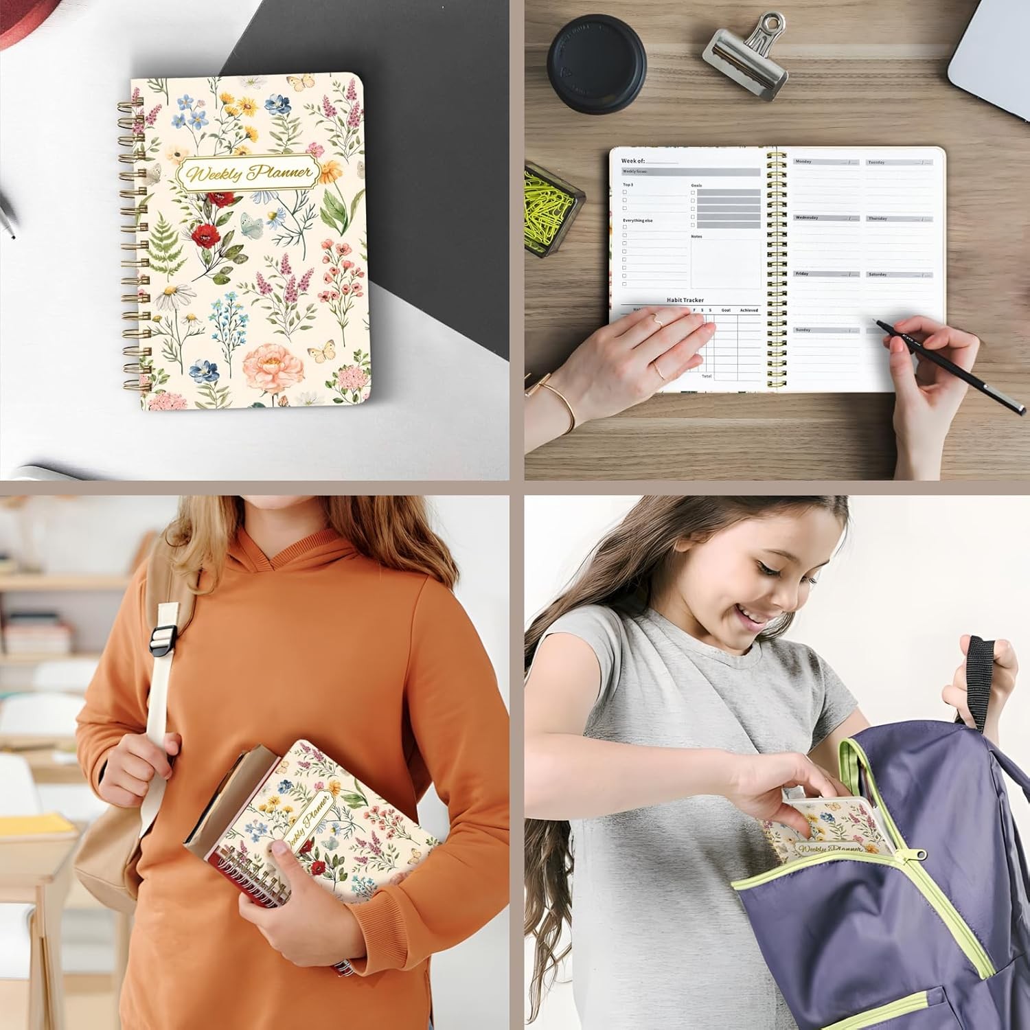 Stanoha Weekly Planner Undated – 52 Weeks To Do List Notebook A5 for Work: Weekl