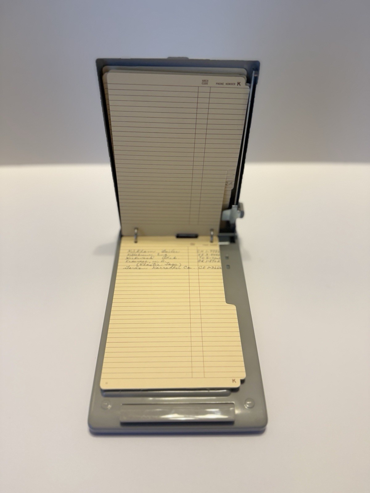 Bates List Finder Director Model Grey Metal Desktop Telephone & Address Book VTG