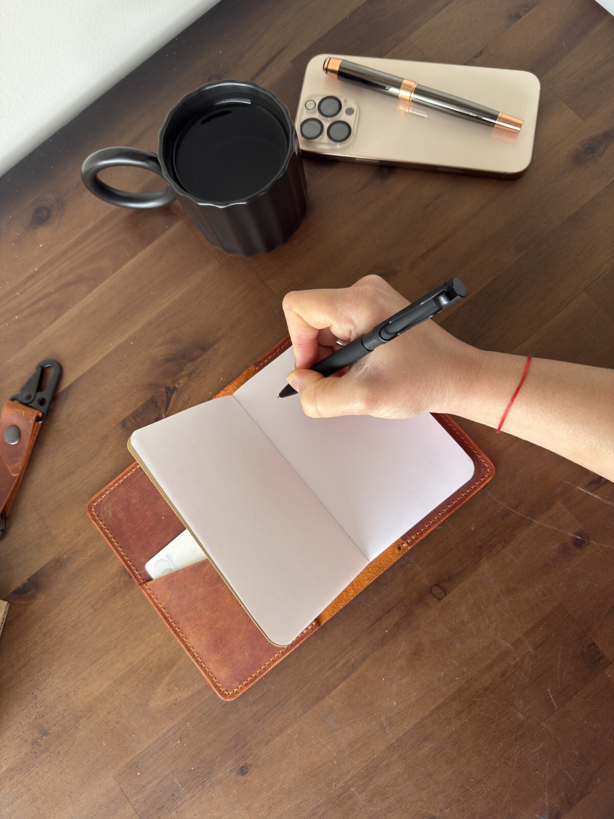 Handmade Refillable Notebook Case – Personalized Field Notes Leather Cover